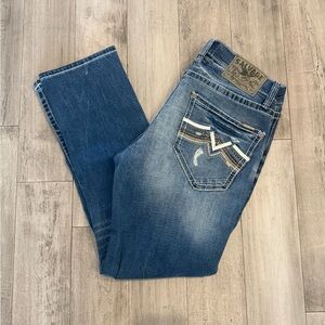 (SOLD) Men’s Buckle Salvage Jeans 34x30 Medium Wash Slim Straight